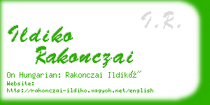 ildiko rakonczai business card